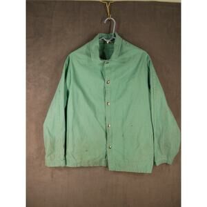 Vintage 1980s Singer Safety Fire Retardant Snap Button Shirt Vintage Workwear
